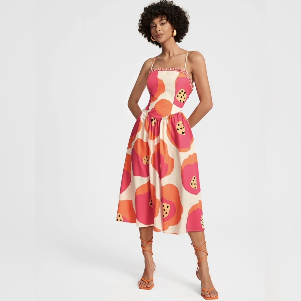 Colorful midi dress